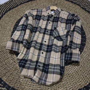 Flannel Pria Premium Korean Style Kemeja Kotak Kotak Lengan Panjang Kemeja Flanel