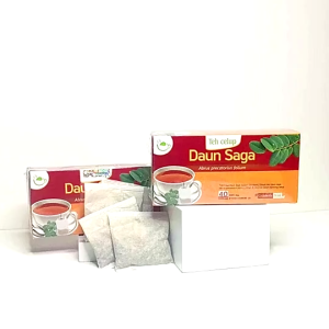 Teh Celup Daun Saga Asli Herbal Teh Alami Mengatasi Batuk dan Sariawan isi 20 kantong