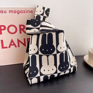 Túi Xách Dệt Kim Dopaamine Cho Nữ Túi Xách Nhỏ Túi Xách Bằng Vải Polyester Túi Xách Mềm Có Thể Gấp Lại Túi Xách Mùa Thu