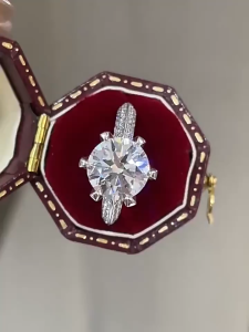 QUEENSUN 18K wedding band ring for womens 1carats DE VS  proposal ring wedding band ring Lab Grown Diamond Gold ring半壁江山钻石戒指Luxury Wedding /accessories for ladies/ring for women