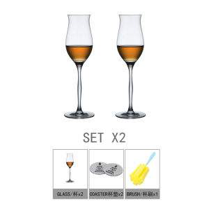 Chamvin French Style Vintage Crystal Glass Cognac Snifter Whiskey Glass Handmade Unique Shape Brandy Cup for Wine Tasting