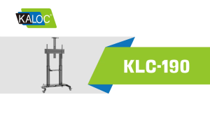 KALOC KLC-190 Mobile TV Cart with Wheels for 50-80inch LCD LED 4K Flat Curved Screen TVs- Height Adjustable Rolling
