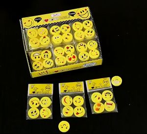 METECH 4pcs Emoji smiley eraser school supplies smiley face eraser school supplies