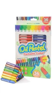 Kids Color Oil Pastels Crayons Set 12/18/24/36 Indoor Activities Home Art School Supplies for Kids Boys and Girls
