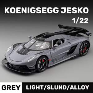 Mô hình ô tô kim loại Koenigsegg Jesko tỉ lệ 1:22 có Ánh sáng-Hiệu ứng âm thanh Đồ chơi ô tô Diecast Quà tặng Đồ chơi Decor -Quà Tặng