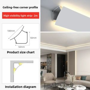 JINGYA | Ceiling Mount-Free Wall Washing Double-Sided Light Line Lamp Anti-Glare Corner Light