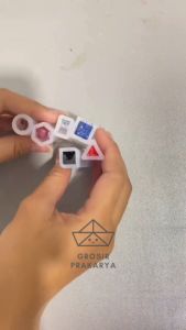 Paket 10 PCS Cetakan Resin Kecil Panjang & Gantungan Kunci Bentuk Bangun Ruang Lonjong