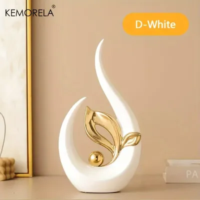 Ceramic Statue Nordic Creative Light Luxury Living Room Decoration Sculptures and Figurines Office Desk Accessories Room Decor