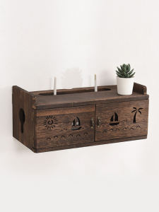 Hộp Đựng Thiết Bị Tường Treo Bằng Gỗ Hộp Đựng Cáp TV Hộp Che Giấu Ổ Cắm Hộp Đựng Thiết Bị Mạng Hộp Đựng Thiết Bị Truyền Hình