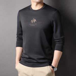 ROMON | Loose Mens Hoodie Long Sleeve Round Neck Printed Casual T-shirt Lomond Polyester Fabric Fashion Urban Style Autumn Season