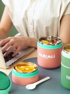 530ML Lunch Box Drinking Cup 304Stainless Steel Food Thermal Jar Insulated Soup Thermos Containers Thermische Lunchbox for Kids With Spoon