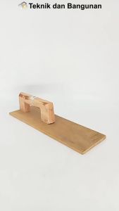 Raskam Kayu Gagang Kayu Sendok Semen Kayu Jati 350 x 120mm