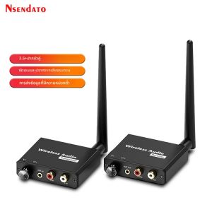 2.4G Wireless Wifi อะแดปเตอร์เพลง 50M เครื่องส่งสัญญาณและตัวรับสัญญาณไร้สายชุด 3.5 มม.R/L AUX สําหรับกล่องทีวี DVD PC