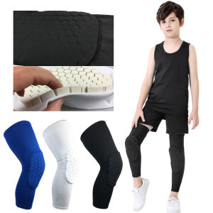 1Pcs Knee Brace Pads Elbow Pads for Kids Youth Honeycomb Compression Sleeves Pads Guards Sports for BasketballBaseballCycling