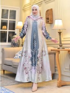 MF COLLECTION OFFICIAL - Medina Gamis - Gamis Mewah Bahan Silk Premium - Gamis Wanita Muslimah Terbaru - Gamis Sultan Elegan - Dress Panjang Dewasa - Gamis Pesta - Gamis Syari - Gamis Wanita Motif