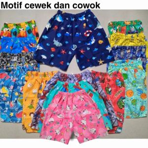Celana Pendek Harian Boxer Celana Pendek Anak Karakter Usia 1 Sampai 14 Remaja Dewasa Jumbo Max bb 85kg