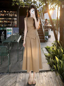 NIUVIES | Tea Dress French Mocha Slimming Midi Dress