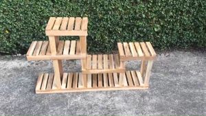 ชั้นวางของไม้ 6 ขั้นคอนโด  wooden furniture ชั้นวางต้นไม้ วางกระถางต้นไม้ ชั้นวางของตกแต่ง ของใช้ในบ้าน เฟอร์นิเจอร์ตกแต่งบ้าน