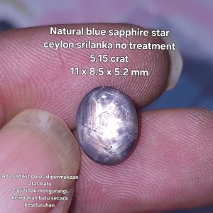 Natural blue sapphire STRONG STAR ceylon safir srilanka no treatment