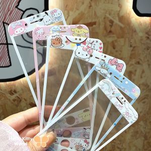 Kitty Cat KT Cartoon Tempered Glass Film for Apple 4/4S/5/5S/6s/7/8 plus Full Screen Colorful Mobile Phone Film Pachat Dog
