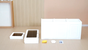 ANTBOX [พร้อมส่ง!! ] ตู้เสื้อผ้า 15 ช่อง 3 แขวน 890L ประตูใสโปร่งแสงมองเห็นด้านในได้ สไตล์โมเดิร์น เหมาะกับการแต่งห้องทุกสไตล์