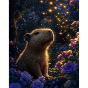 Rose Capybara Jigsaw Puzzle 500/1000/1200/2000PCS Paper Puzzle Cute Animal Floral Art Relaxing Game Home Decor Gift Frameless