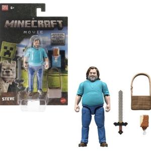 LINGYE | Joint-movable Action Figure Minecraft Steve and Wolf Model