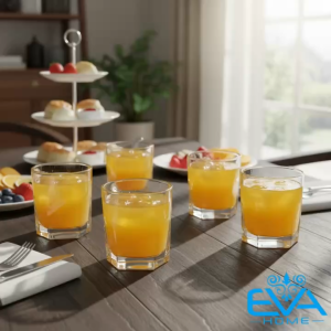 Bộ 12 Ly Whisky Thủy Tinh Đáy 5 Cạnh Độc Đáo – Ly Trong Suốt Dày Dặn Sang Trọng Dung Tích 230ml Cao Cấp