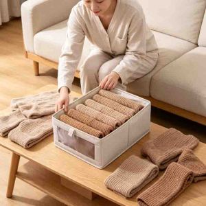 Wardrobe Organization Large Capacity Home for Pants Storage Box Clothes Organizers of Cabinets and Drawers Fabric Foldable Boxes