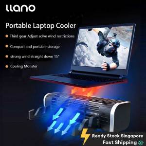 LLANO Laptop cooler fan pad Turbo Cooling Stand for Gaming Laptops Creative Multi-function Ultra-quiet with charging Cable【Reduce by up to 15 ℃ within 3 seconds】