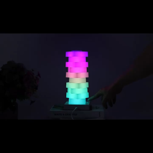 LED Light RGB 16 Color DIY Color Changing Desk Lamp Touch Switch Multi-step Light Bedroom Bedside Table Decoration Christmas Light