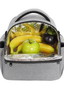 Lunch Box Bag Bento Handbag Female Insulation Aluminum Foil Thickening with Rice Lunch Bag Japanese Elementary School Student Bento Three-Purpose Bag