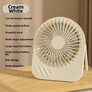 Desktop Mini Fan Strong Cooling Small Portable Fan for Office Use Wall Hanging USB Charging ABS Material No Oscillation