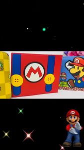 iSchoolDy Kids Cartoon Mario Half Fold PU Wallet Budak Cartoon Kulit Dompet