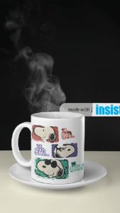 Insist Coffee Mug Tea Cup MUGSN1004 Personalized Snoopy Cartoon Coffee Cup Tea Mug to Happy Birthday