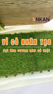 Vỉ Cỏ Nhân Tạo ANKAN Xuất Khẩu Nhật Bản – Lót Ban Công Sân Vườn Kết Hợp Vỉ Gỗ Lót Sàn