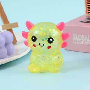 Cute Sparkling Pinch Maltose Seat Salamander Stress Ball Squishy Sensory Fidget Toy Stress Relief Squeeze slow rebound gift