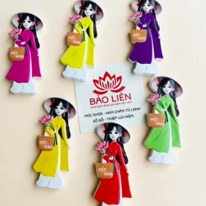 Nam châm Hít tủ lạnh Cô gái Việt Nam có Chân Tự Đứng chất liệu nhựa cứng - Vietnamese Women Magnets