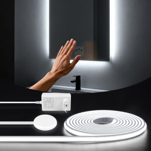 Newest 24V Real Silicone Neon Light COB LED Strip Self-adhesive Neon Tape Motion Sensor Hand Sweep Touch Sensor Dimmable Switch