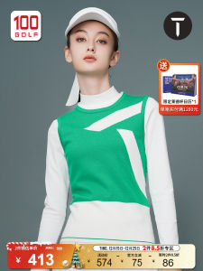 European Tour Golf Womens Knitted Vest Autumn Fashion Color Block Patchwork Fleece Vest European Tour Golf Sports Fitness