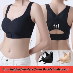 Wireless Front Buckle Underwear Anti-Sagging Push-Up Bra Lifting Shaping Breast Plus Size