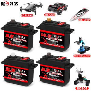 RCXAZ Digital Servo Rotation 180° Metal Gear Servo 3.5KG 6.5KG 9.5KG 14.5KG High Speed Servo for RC Car Robot Boat RC Helicopter