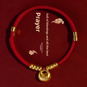 MONLEYTA | Silent Longevity Lock Cat Collar Red Rope Decorative Pet Accessories Rabbit Cat Necklace Silent Bell Free Shipping Universal Size