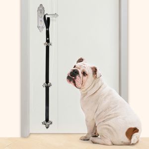Hateli có thể điều chỉnh chuông cửa cho chó dây chất lượng cao cấp bô tập vệ sinh chuông cho chó tuyệt vời cho nồi housebreaking clicker chuông cửa dụng cụ huấn luyện báo động clicker chuông cửa dây xích cho bất kỳ con chó tay nắm cửa equipament với 6 chu