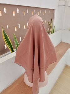 Hijab 2 layer ceruty babydoll/khimar 2 layer bahan ceruty babydoll/kerudung 2 layer bahan ceruty babydoll