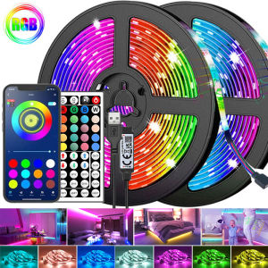1-40M Led Strip Lights APP 44Key Music Sync Remote Control USB 5V RGB Flexible Tape for Room Decoration TV Backlight Diode Decor