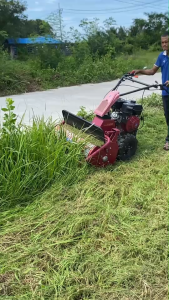 รถตัดหญ้าใบวาย รุ่นX10 เครื่องยนต์10แรง หน้าตัดกว้าง70ซม. ( เครื่องยนต์ 4 จังหวะ / 10 แรงม้า) กำจัดวัชพืช ตัดพงหญ้า พร้อมจัดส่ง