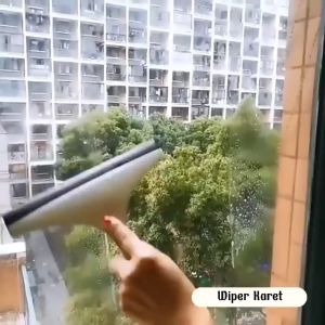 Wiper Karet Pembersih Kaca Jendela Rumah Anti Jamur [Premium Quality] Alat Cleaner Rubber Mirror Mobil Spatula Scrapper Silicone Gagang Lap REX-MART (BAYAR DITEMPAT/COD)