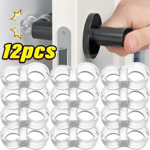 Clear Bumper Anti Crash Cover Pads Double 8 Shape Rings Silicone Door Stopper Wall Protector Door Handle Doorknob Protected Shockproof