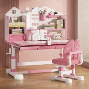JOY โต๊ะเขียนหนังสือเด็ก โต๊ะเรียนหนังสือ โต๊ะทำการบ้านเด็ก ปรับได้ความสูงได้ สามารถปรับหน้าโต๊ะได้ 0-50°